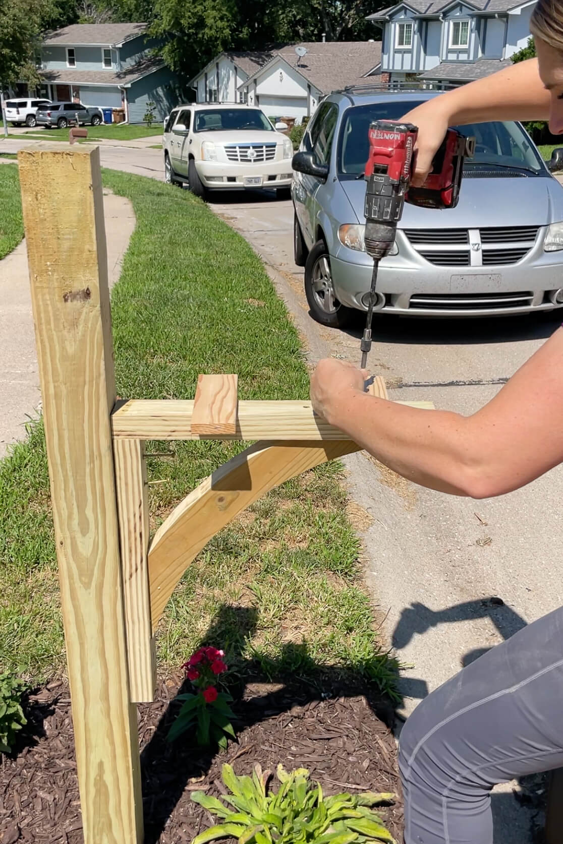 Mounting a mailbox outside.